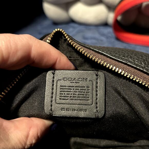 Coach Tiger Print Mini Dempsey Camera Bag with Red Orange Black Web Strap - Picture 5 of 11